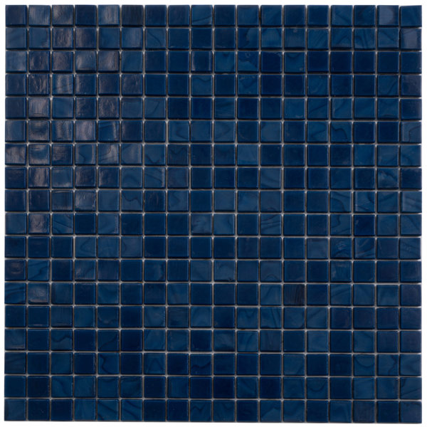  Skosh 11.6 in. x 11.6 in. Glossy Navy Blue Glass Mosaic Wall and Floor Tile (18.69 sq. ft./case) (20-pack) 
