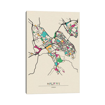 " Halifax, Nova Scotia Map " by Ayse Deniz Akerman