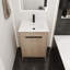 Meuble-lavabo autoportant avec lavabo en céramique