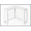 Table basse d'angle peu encombrante - Design contemporain stratifié blanc pour le salon et amp; Chambre à coucher-1194447616