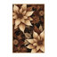 Tapis floral moelleux et moelleux à motif floral de poinsettia noir Esmont