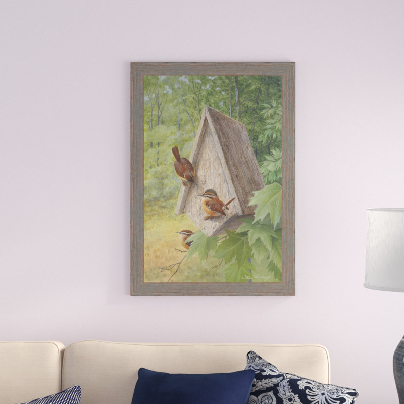 « oiseau house », reproduction d’art encadrée