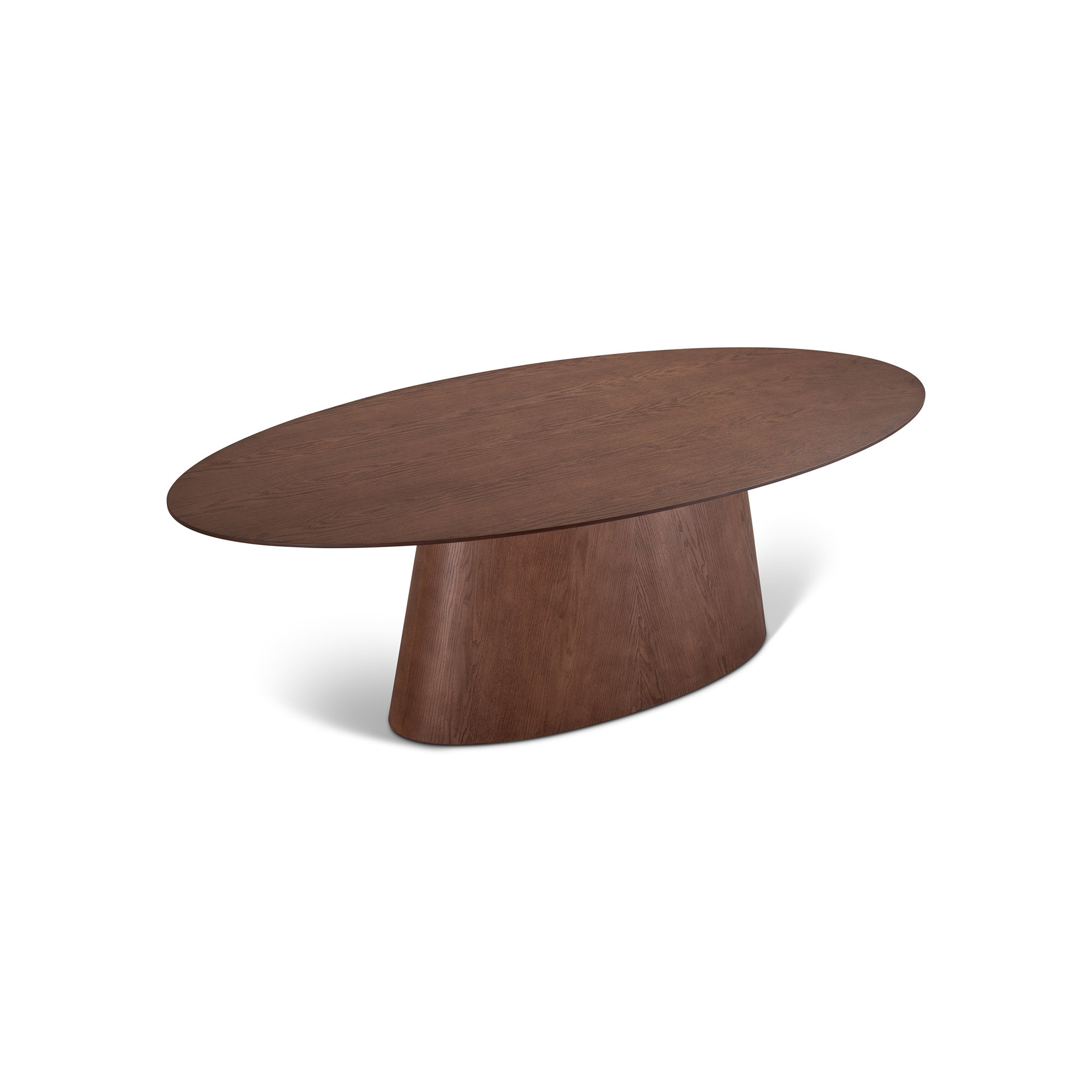 Nisrine 86" Oval Dining Table, Brown