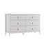 Commode pour chambre à coucher avec 6 tiroirs, commode moderne de 48 po avec poignée en métal, meuble télé-10514060