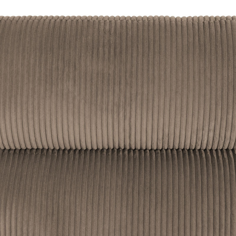 Ensemble de canapé de salon 3 pièces en tissu Ember Brown Stripe