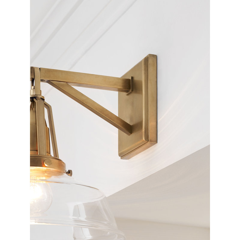 Chapman & Myers Layton 10" Sconce, Silver, Burnished Brass