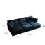 Modulaire avec 3 repose-pieds et un coussin de chenille bleu avec 2 coussins pour la maison