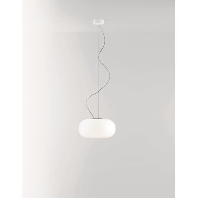 1 - Light Matt White Drum Pendant