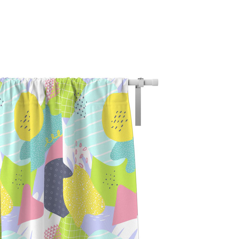 Panneaux de rideaux semi-transparents abstraits, L 40 po x L 52 po