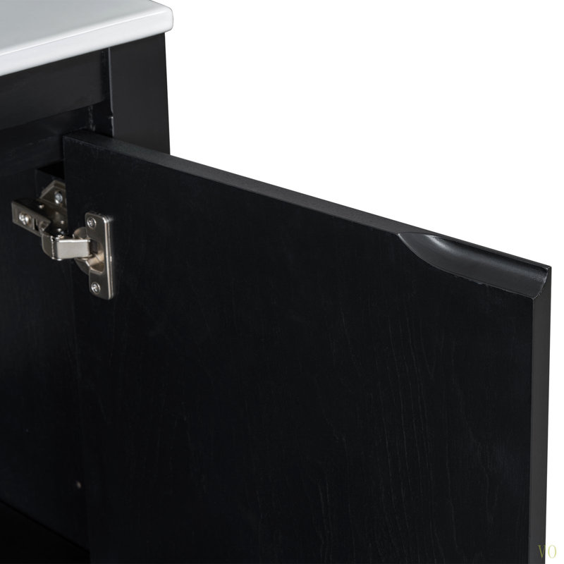 Ensemble de meuble-lavabo 72 po avec lavabos doubles (séparés), lavabos doubles en céramique, tablettes réglables à fermeture en douceur - armoire de rangement pour une organisation de salle de bain élégante