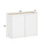 Armoire murale moderne en bouleau blanc moderne avec portes à cadre étroit et quincaillerie à fermeture en douceur pour les cuisines et les espaces polyvalents-122739920-122739919