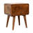 Solid Wood Curved Chestnut Nightstand