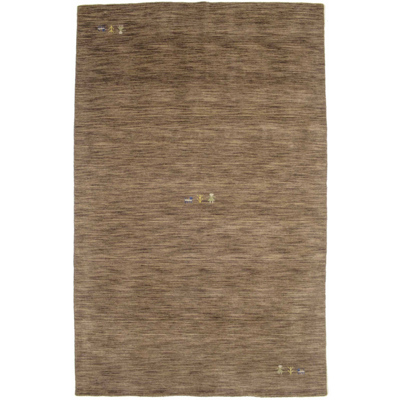 Tapis brun en laine tissé à la main Souderton