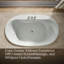 Underscore Oval 72-In X 42-In Heated Bubblemassage Air Bath With Whirlpool, Center Drain-1393785259