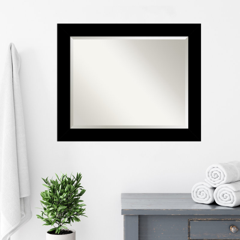 Miroir mural Jinyu, 27,5 po x 33,5 po, Noir