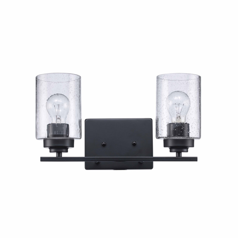 Éclairage pour salle de bain à intensité variable 2 lumières Albena, Noir