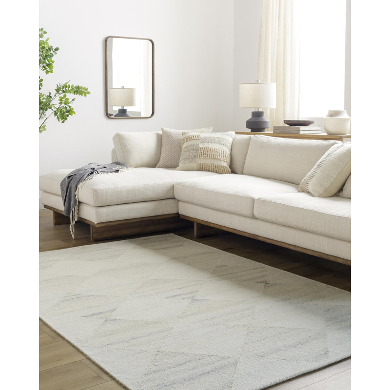 Midyat Hand Woven Wool Moroccan Area Rug, Rectangle 6' x 9'