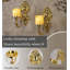 Appliques murales dorées pour chandelles coniques, paquet de 2