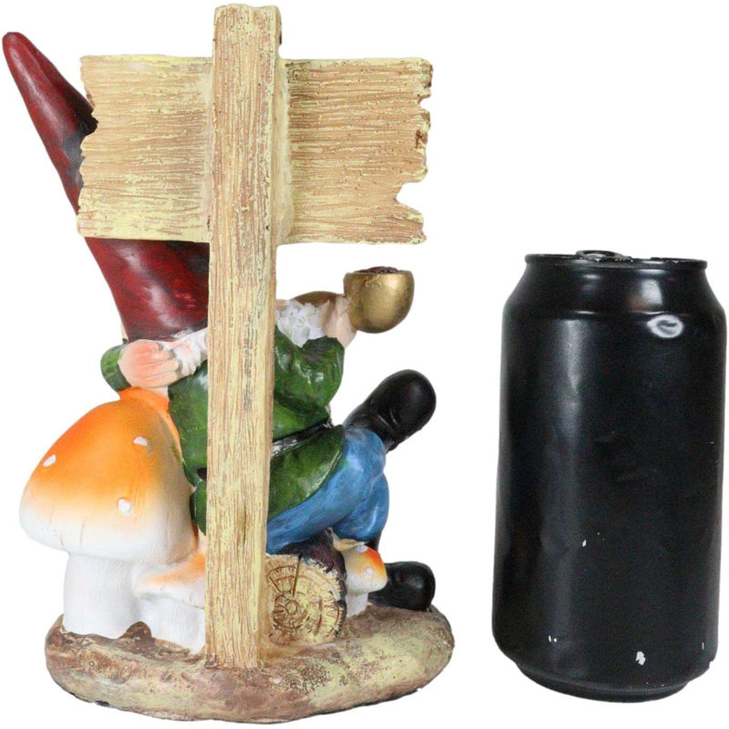 Figurine Ellieanna Mr Gnome Grandpa Relaxing on Toadstool