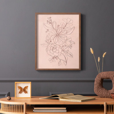 Rosetone Blossoms I Framed Print - Solid Wood