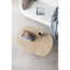 Table basse ovale à finition crème, 36 po x 24 po x 15 po-609834151