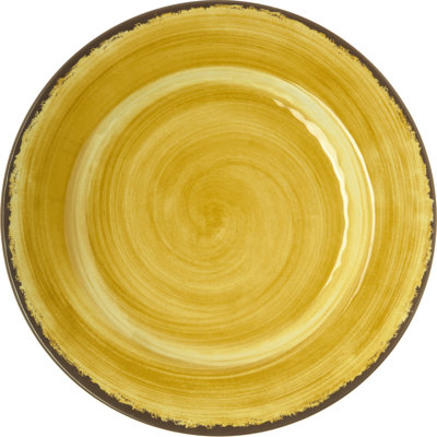 Carlisle FoodService Products Mingle Dinner Plate, Heavy Duty Melamine Dish for Serving, 11", 1 Count, Amber