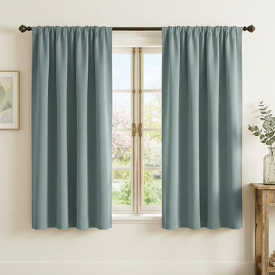 Blackout Curtains for Bedroom, Thermal Insulated Drapes Rod Pocket Privacy Protected Window Panels for Living Room, 2 Panels