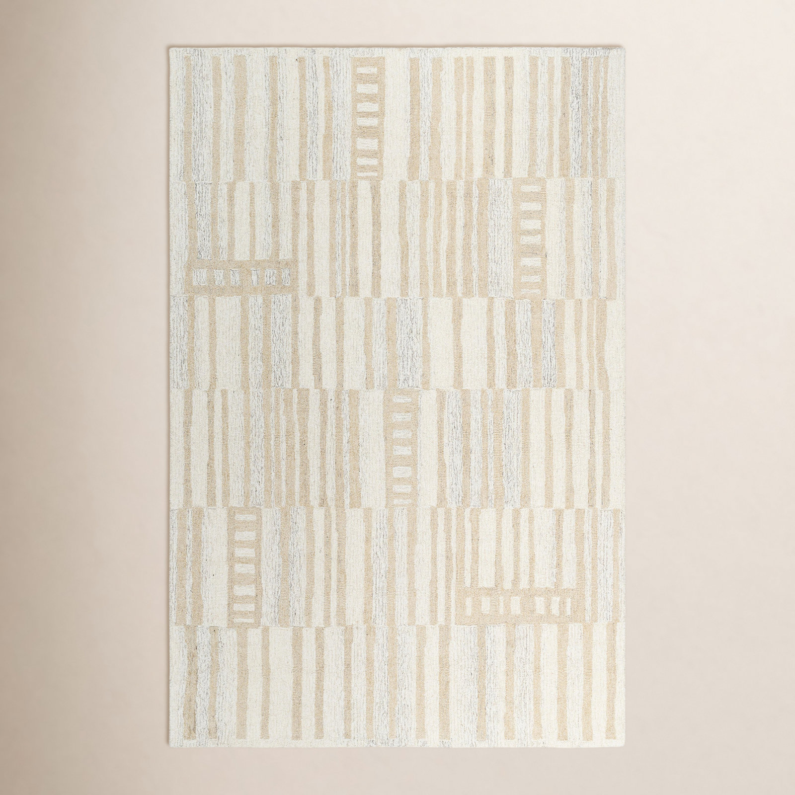 Khaylani Hand Tufted Wool Beige, Ivory, Sand, Light Taupe Rug, Rectangle 8'10" x 12'