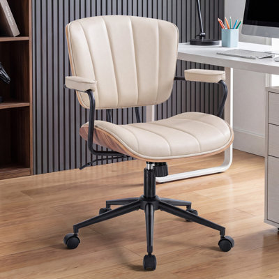 Chaise de bureau rembourrée pivotante à dossier réglable