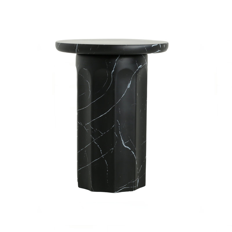Outdoor Lightweight Concrete Marble Effect Side Table