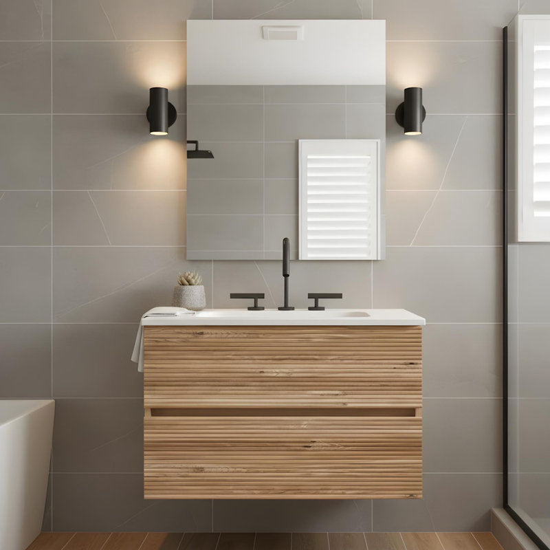 Modern Bathroom Large Storage Vanity