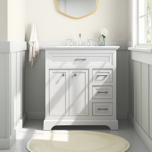Mercury Row® Shugart 32'' Free Standing Single Bathroom Vanity with ...