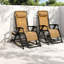 Chaises longues de patio Zero Gravity, chaises berçantes d'extérieur pliables en acier