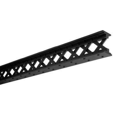 ForgeCraft Industrial Faux Steel Lattice "I" Beam, 4 3/4"W x 7 1/2"H x 96"L, Factory Painted Black