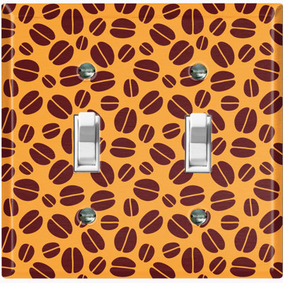 Patterned 2 - Gang Toggle Light Switch Standard Wall Plate