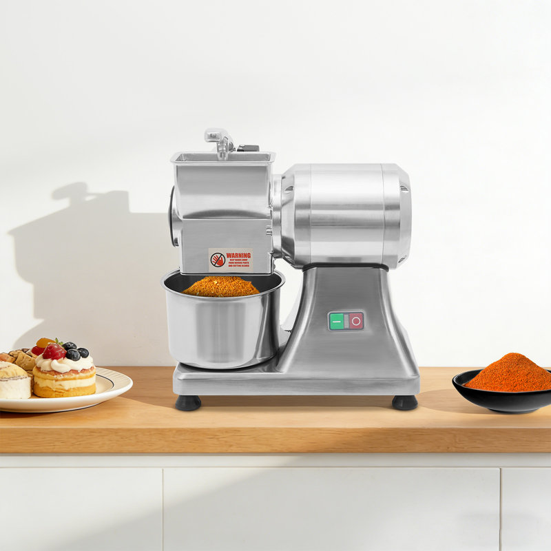 Commercial Electric Cheese Grinder, 0.75HP 550W Stainless Steel Food Mill with Catch Bucket, 15.94" W x 9.45" D x 16.93" H