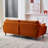 Simple Double Sofa Upholstered 75.2'' Loveseat-101548331