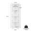 Grande armoire blanche à 4 tablettes à des fins de rangement - idéal pour le salon, la chambre à coucher, la salle de bain, la cuisine et le bureau-859096497