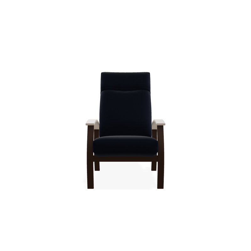 Chaise de patio inclinable avec coussins Askar, Mélange indigo, Désert P60, Kona texturé