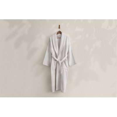 Peignoir 100% coton mi-mollet avec poches