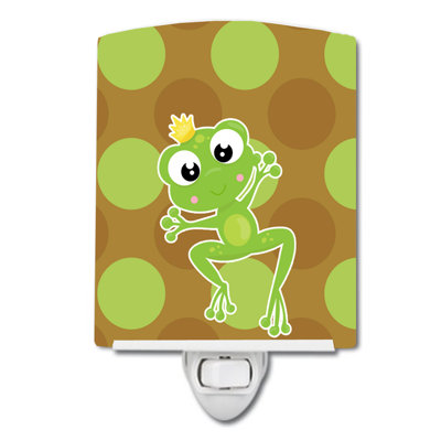 Frog Prince Ceramic Night Light