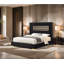 Lit plateforme tapissier contemporain avec simulateur de foyer 3D et audio Bluetooth-1545680937-1545680939