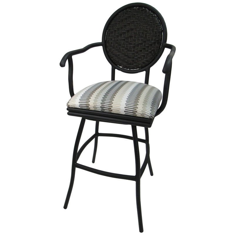 Tabouret pivotant et très grand Merriwood, Bande ensoleillée lin, Tabouret de bar (siège d'une hauteur de 30 po)