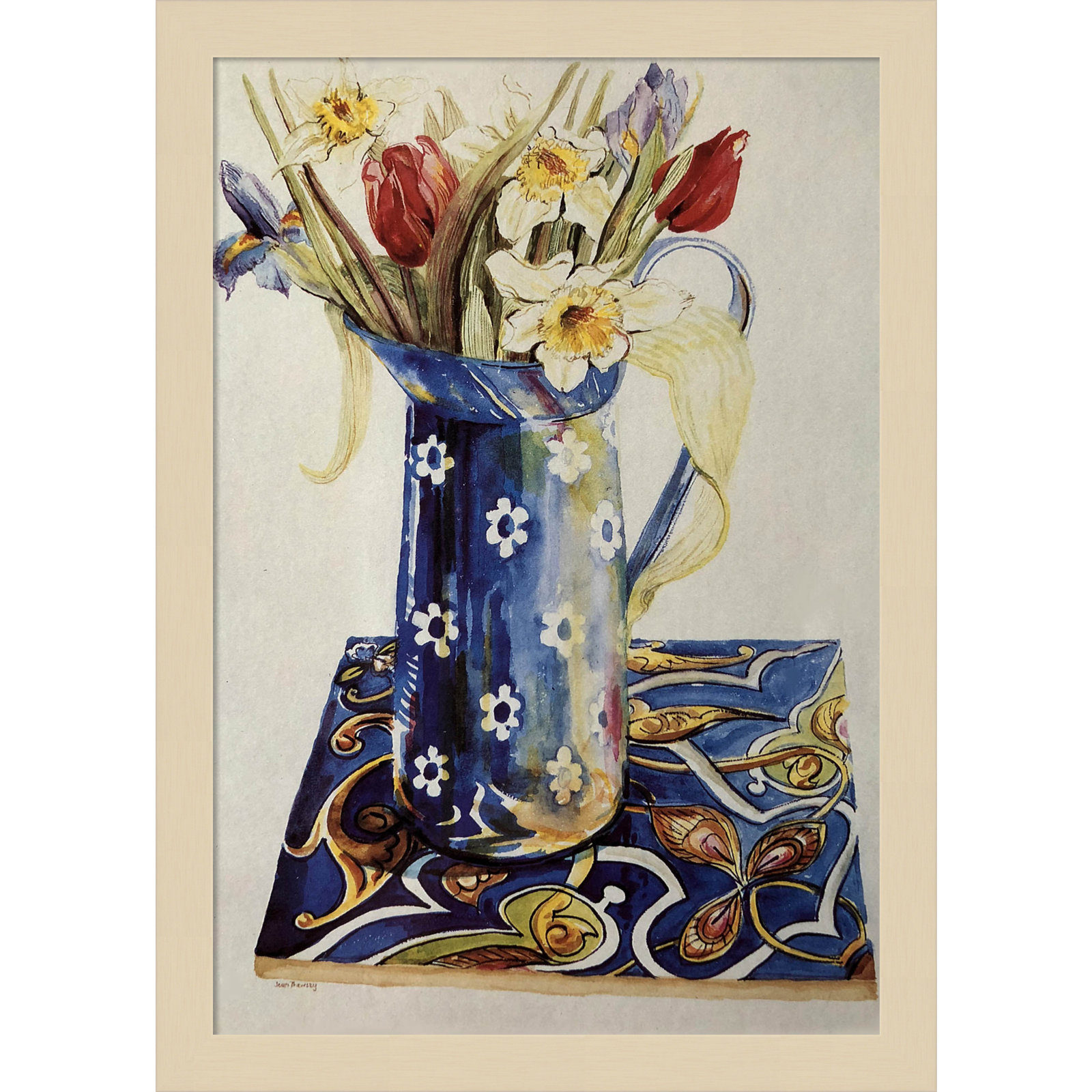 Chancy "Tulips" Print by Joan Thewsey, Brown, 17" H x 12" W x 1" D