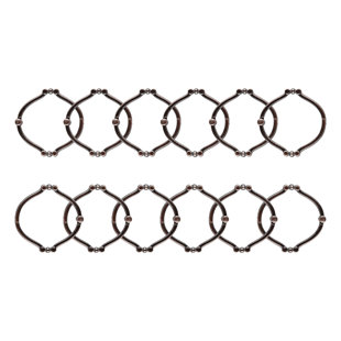 Zinc Shower Curtain Hook (Set of 12)