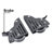8 - Step Aluminum Lightweight Folding Straight Ladder with One-piece Side Panel and Removable Kit