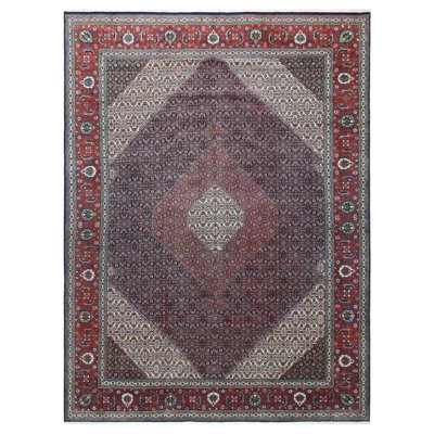 Tabriz Hand Knotted Navy /Ivory 11x16 Oversize Rug