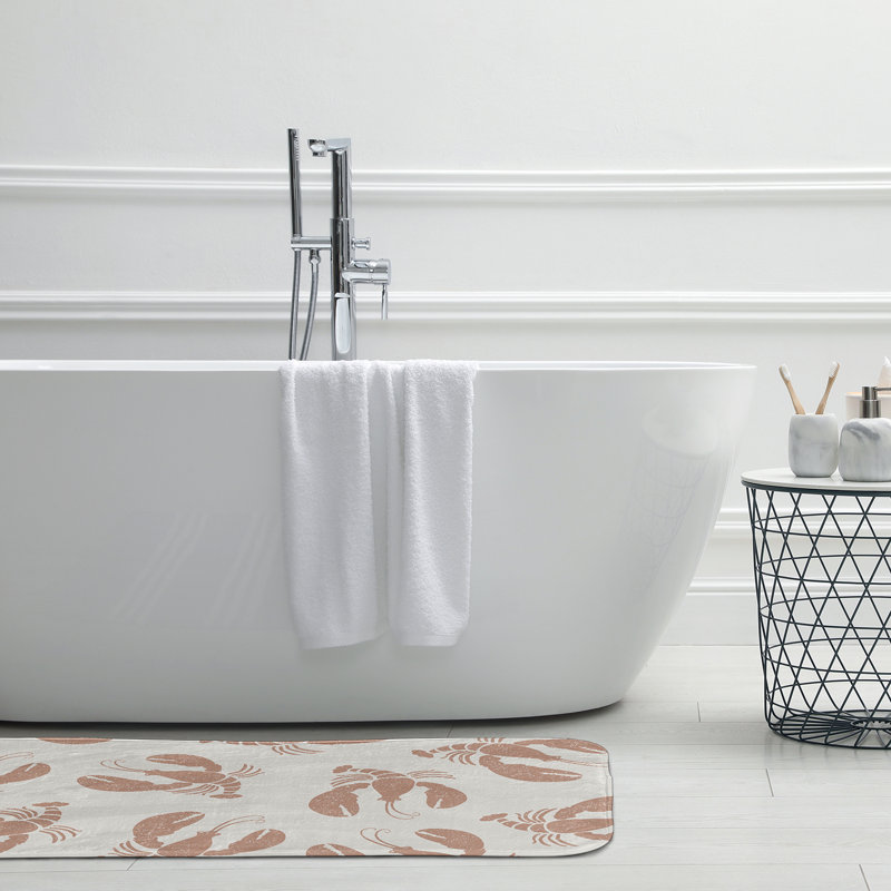 Tapis de bain Nautical Nights, L 17 po x L 24 po, Rose