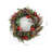 30 " Pre-Lit Magnolia and Berry Plastic and Satin Wreath