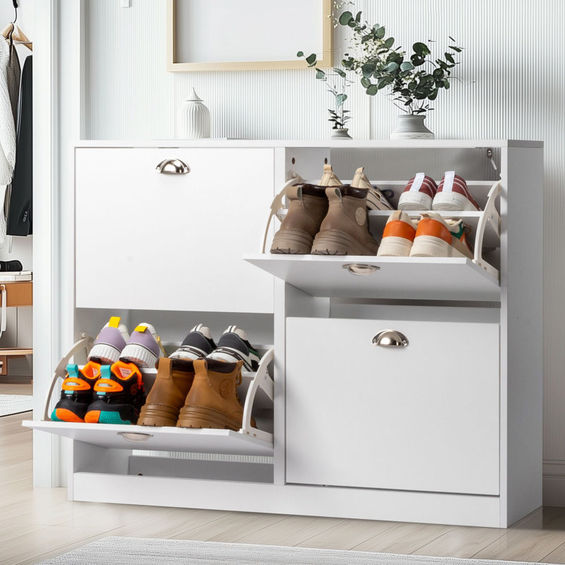 Armoire à chaussures avec 4 tiroirs rabattables
